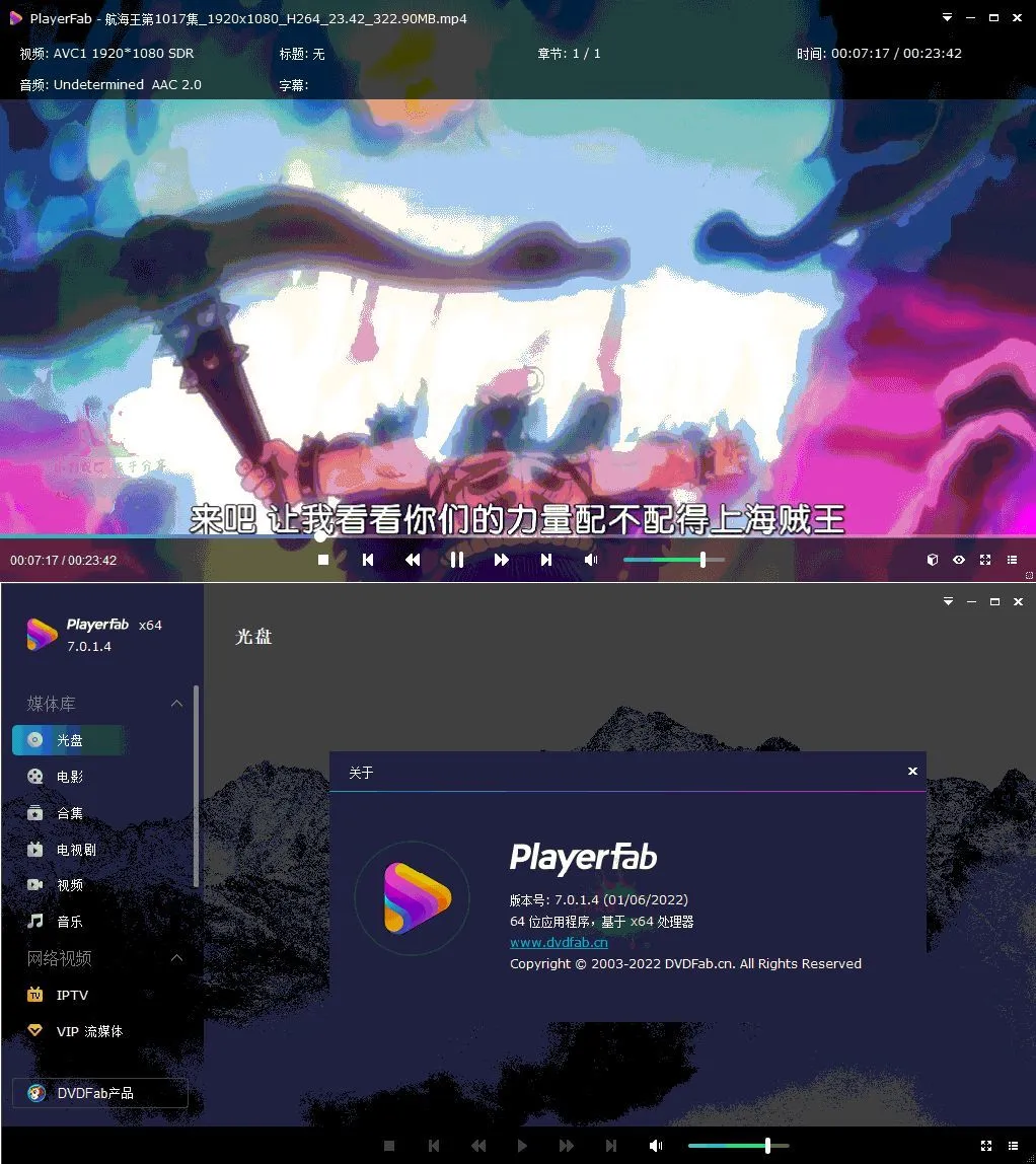 DVDFab Player 7.0.5.8中文版-副业吧