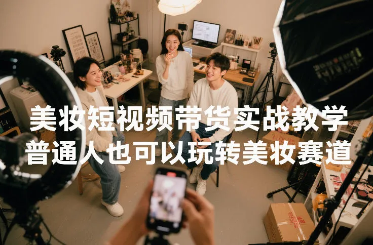 美妆短视频带货实战教学,普通人也可以玩转美妆赛道-副业吧