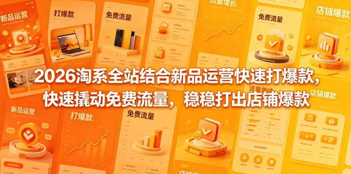 2026淘系全站结合新品运营快速打爆款,快速撬动免费流量,稳稳打出店铺爆款(更新5月12日)-副业吧