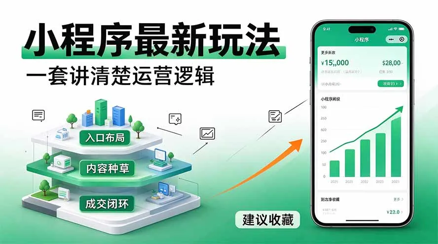 微信小程序最新玩法 四种收益来源,单日收入400+-副业吧