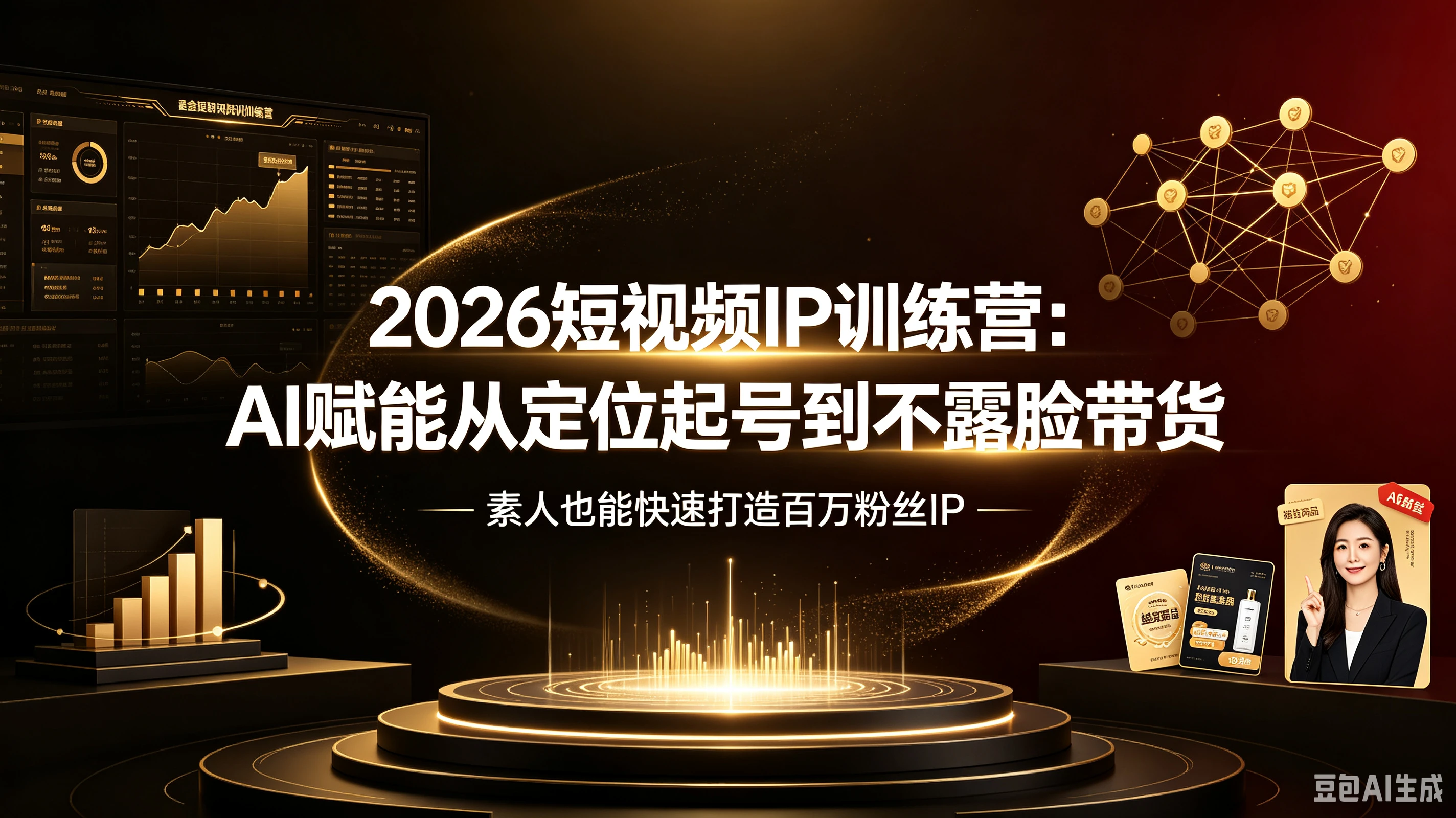 【精】2026短视频IP训练营:AI赋能从定位起号到不露脸带货,素人也能快速打造百万粉丝IP-副业吧