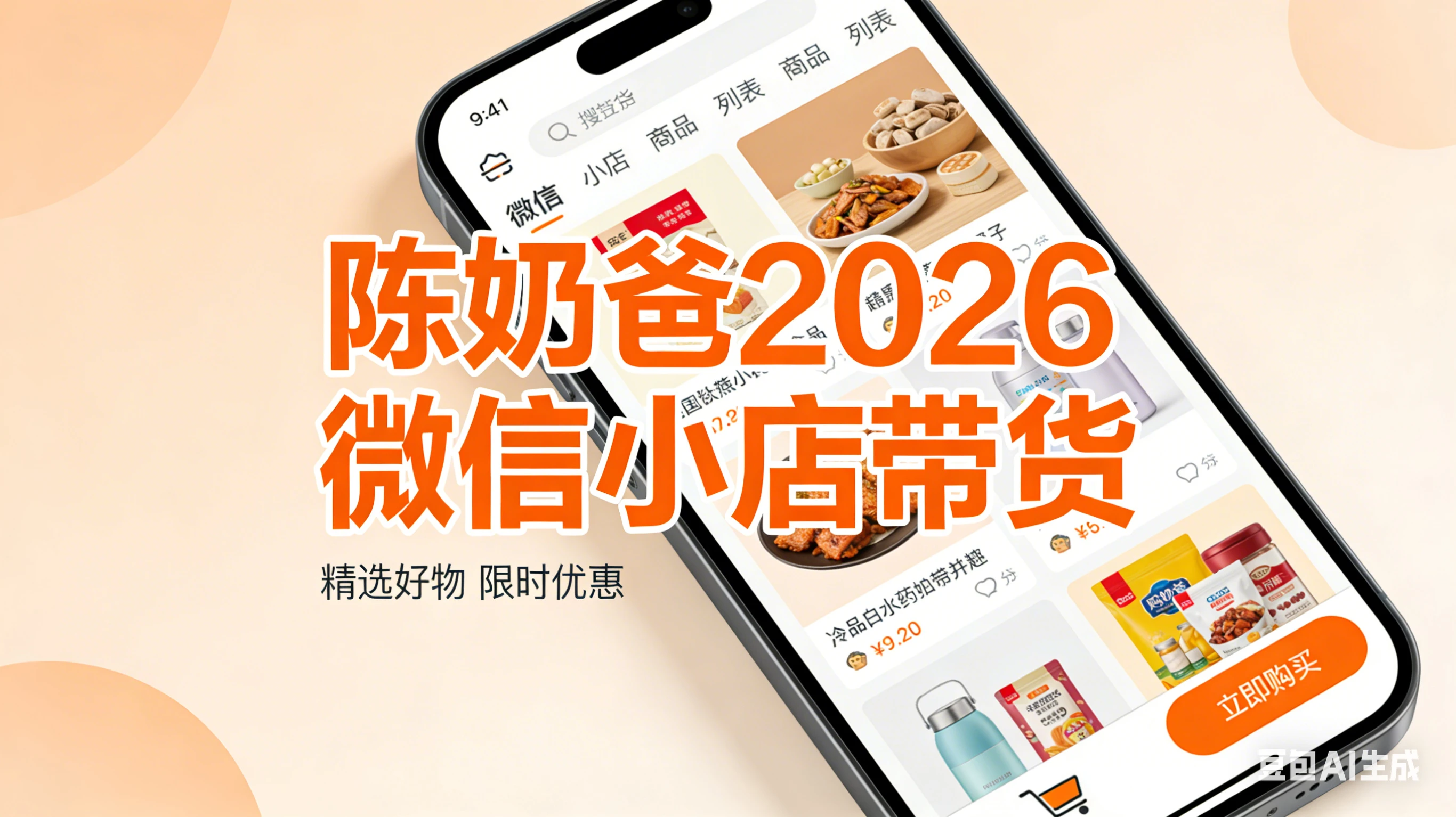【精】陈奶爸2026微信小店带货-副业吧