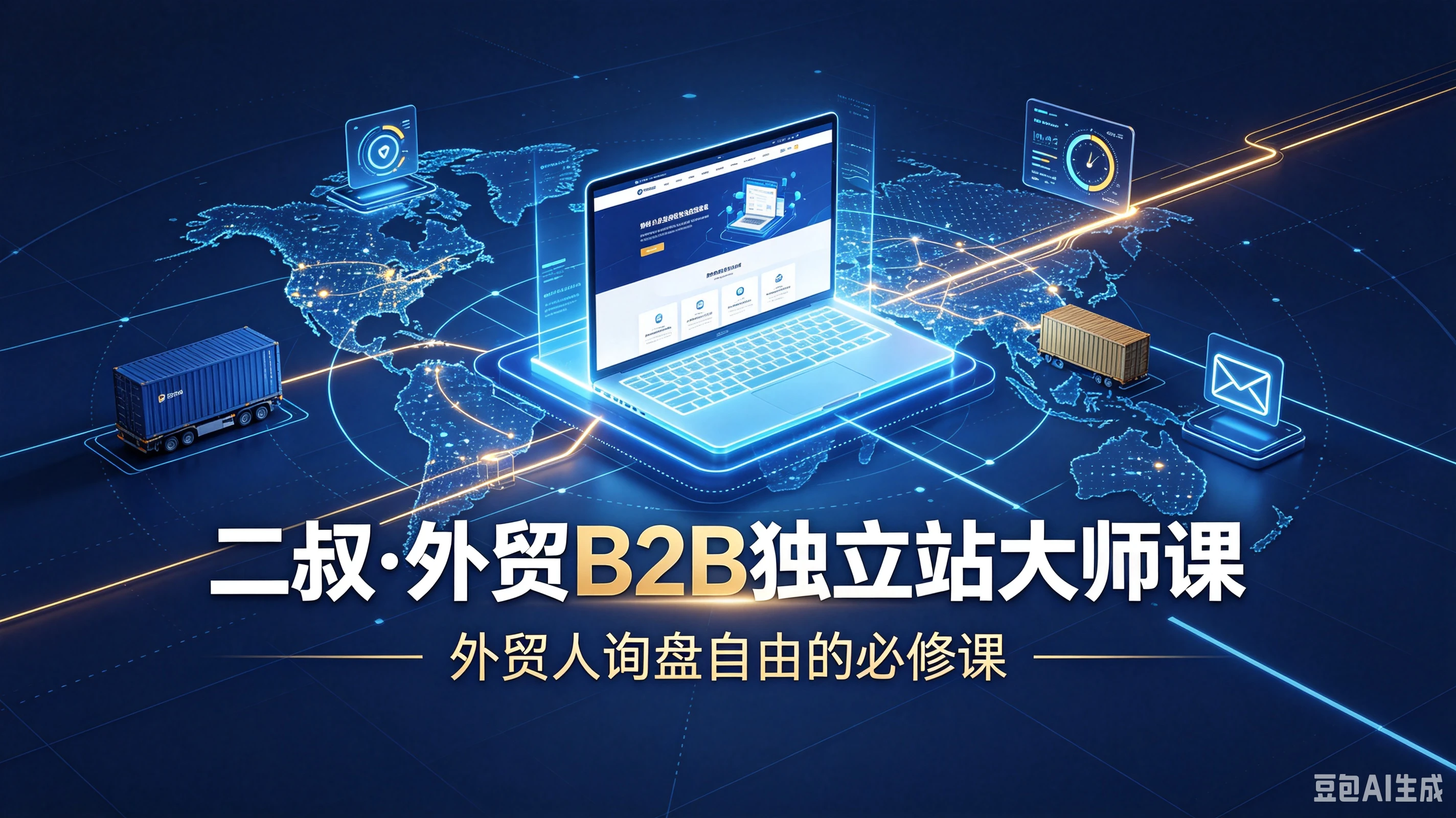 【精】二叔·外贸B2B独立站大师课-外贸人询盘自由的必修课-副业吧