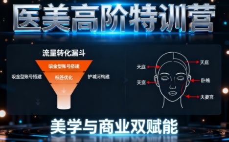 0-1000W医美高阶特训营课程，美学与商业双赋能-副业吧