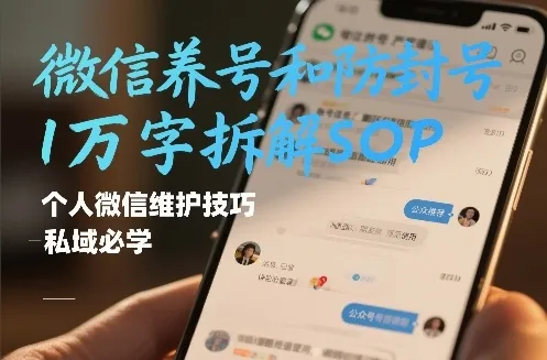微信养号和防封号1万字拆解SOP,个人微信维护技巧,私域必学【文档】-副业吧