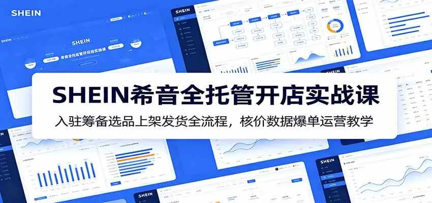 SHEIN希音全托管开店实战课：入驻筹备选品上架发货全流程，核价数据爆单运营教学-副业吧