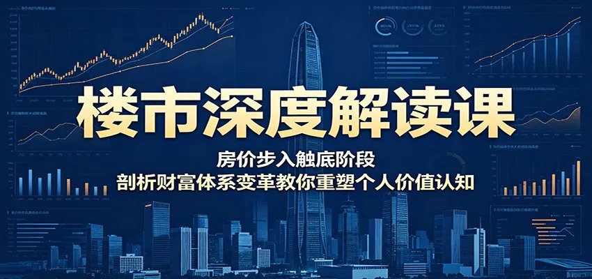 楼市深度解读课:房价步入触底阶段,剖析财富体系变革教你重塑个人价值认知-副业吧