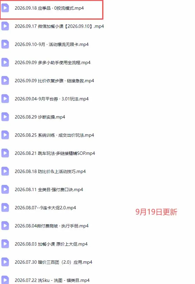 拼多多实战特训营(更新0920-副业吧