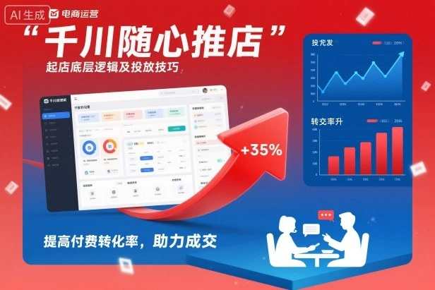 【精】千川随心推起店底层逻辑及投放技巧，提高付费转化率，助力成交-副业吧