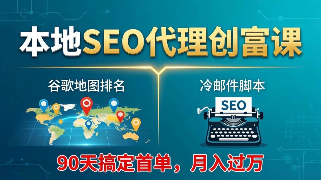 （17946期）本地SEO代理创富课：谷歌地图排名+冷邮件脚本，90天搞定首单，月入过万实战体系-副业吧