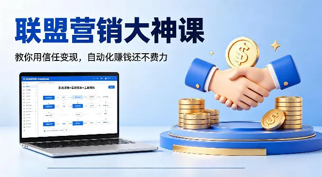 联盟营销大神课，教你用信任变现，自动化賺钱还不费力【原创双语字幕】-副业吧