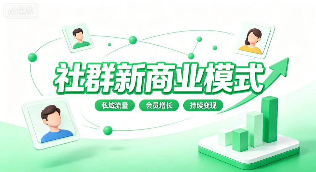 【精】社群新商业模式,从流量到留量的增长系统,私域流量、会员增长、持续变现-副业吧