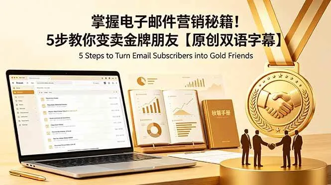 (18923期)掌握电子邮件营销秘籍!5步教你变卖金牌朋友【原创双语字幕】-副业吧