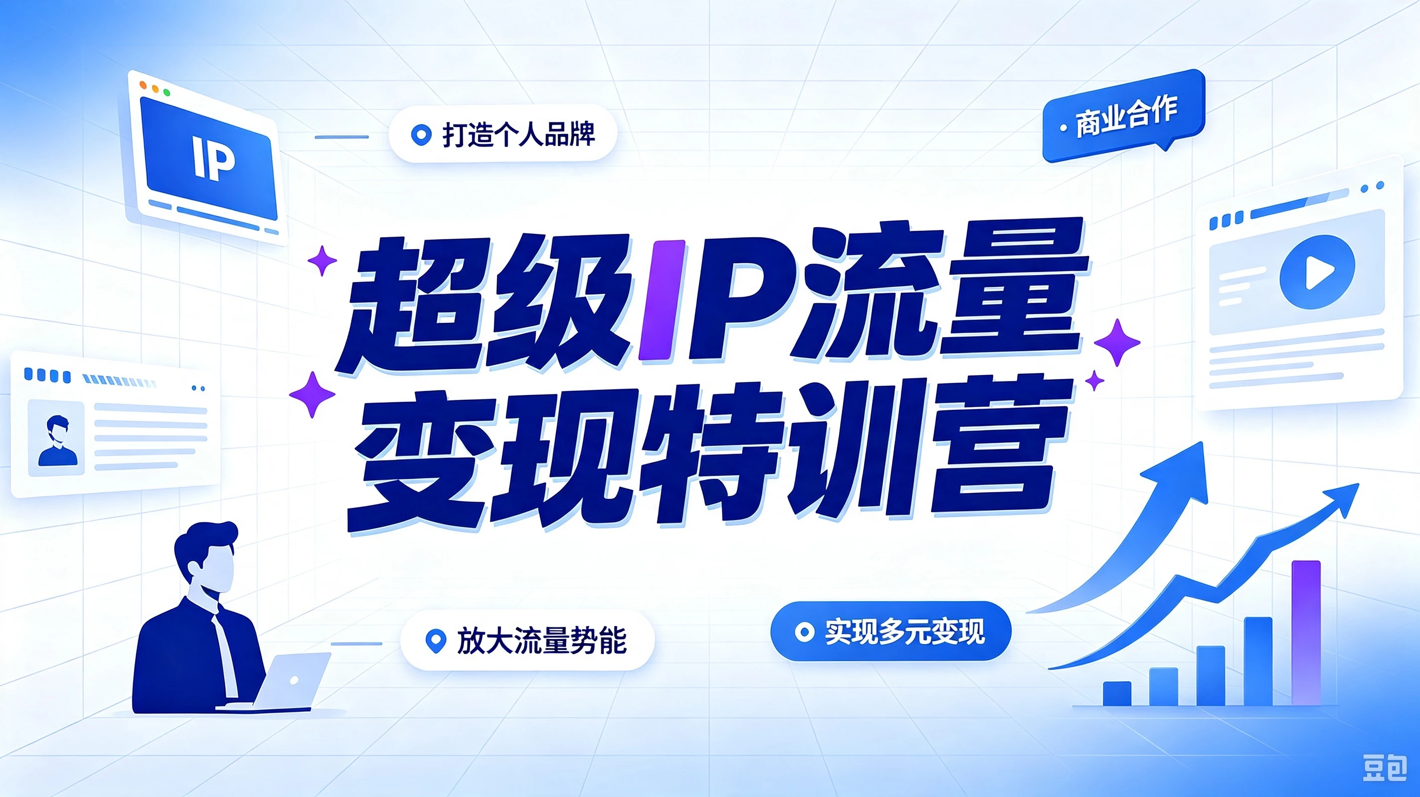 【精】超级IP流量变现特训营，解锁流量增长玩法，打造长效盈利超级IP-副业吧
