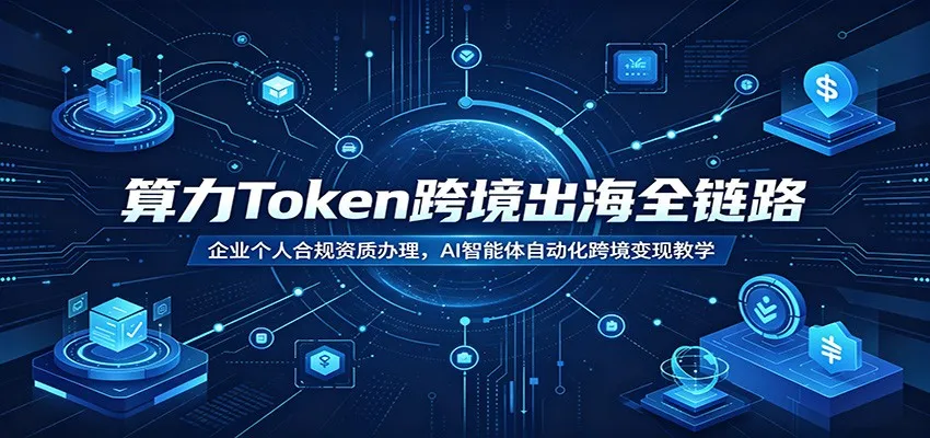 算力Token跨境出海全链路:企业个人合规资质办理,AI智能体自动化跨境变现教学-副业吧