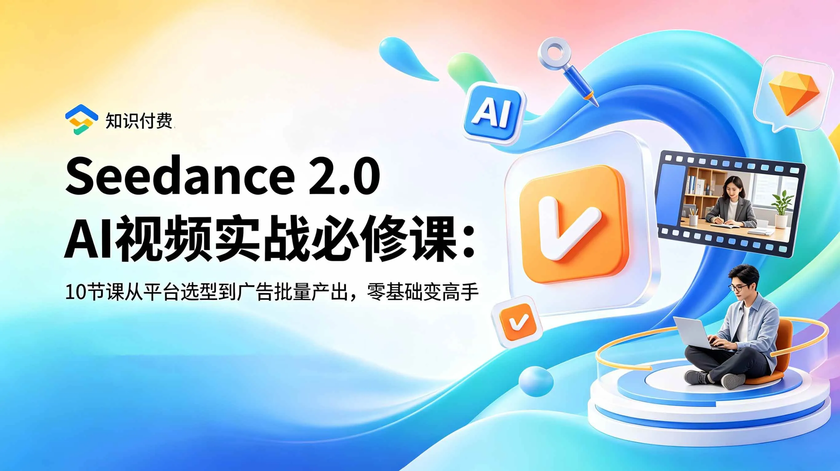 (18998期)Seedance 2.0 AI视频实战必修课:10节课从平台选型到广告批量产出,零基础变高手-副业吧