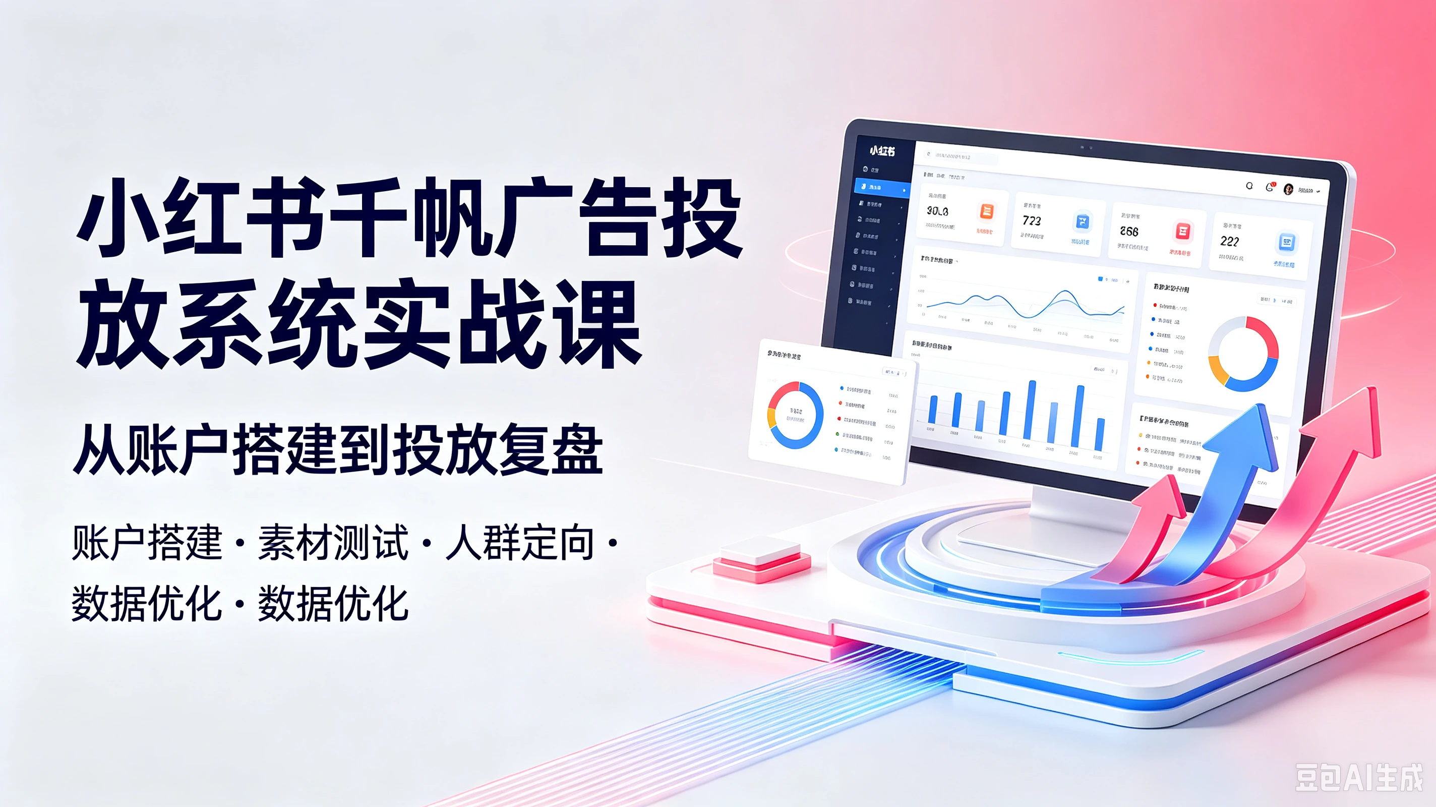 【精】小红书干帆广告投放系统实战课，从账户搭建到投放复盘-副业吧