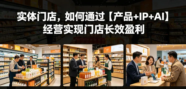 实体门店,如何通过【产品+IP+AI】经营实现门店长效盈利-副业吧