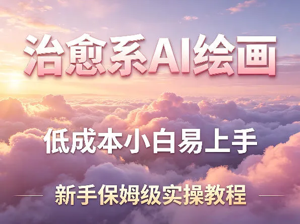 治愈系AI绘画提示词项目,低成本小白易上手,每天10分钟,新手保姆级实操教程-副业吧