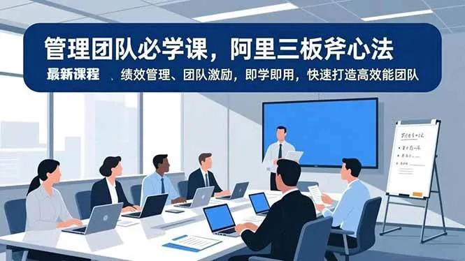 （16929期）管理团队必学课，阿里三板斧心法、绩效管理、团队激励，即学即用，快速打造高效能团队-副业吧