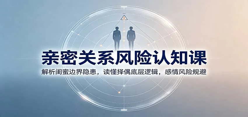 亲密关系风险认知课：解析闺蜜边界隐患，读懂择偶底层逻辑，感情风险规避-副业吧