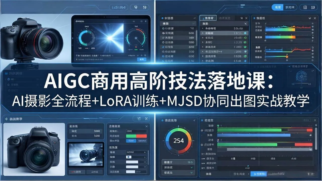 （18254期）AIGC商用高阶技法落地课：AI摄影全流程+LoRA训练+MJSD协同出图实战教学-副业吧