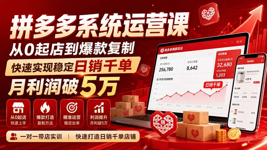 拼多多系统运营课(更新8月-副业吧
