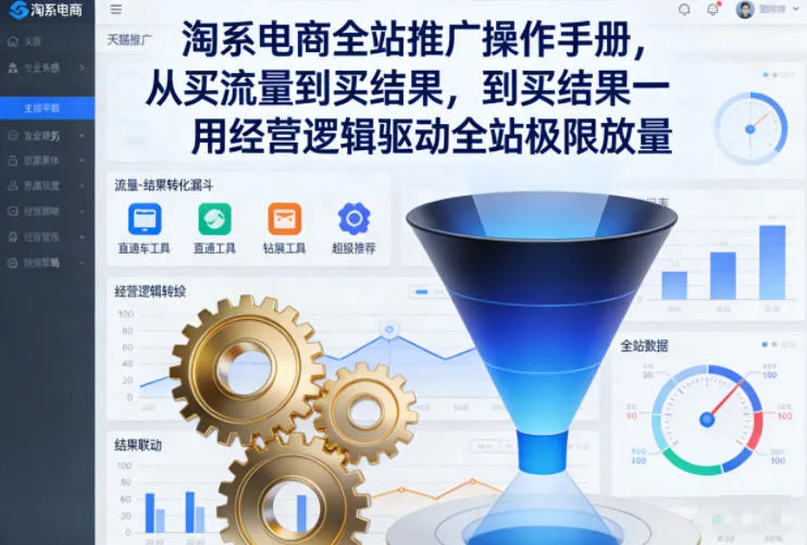 淘系电商全站推广操作手册，从买流量到买结果一用经营逻辑驱动全站极限放量-副业吧