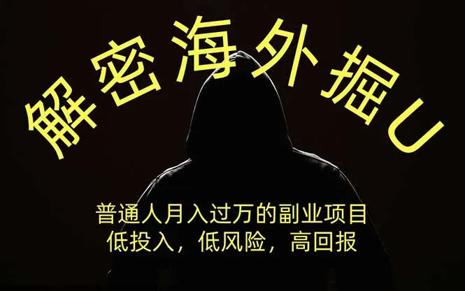 解密海外掘U,普通人月入过万的副业项目,低投入、低风险高回报,没有之一-副业吧