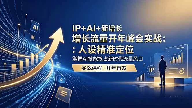 【精】IP+AI+新增长 流量开年 峰会实战：人设精准定位 掌握AI技能抢占新时代流量风口-副业吧