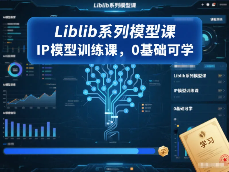 Liblib系列模型课，IP模型训练课，0基础可学-副业吧