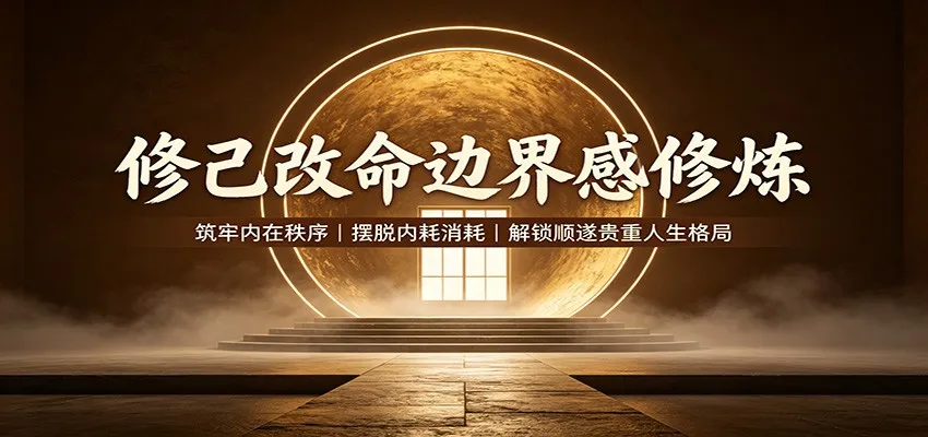 修己改命边界感修炼：筑牢内在秩序，摆脱内耗消耗，解锁顺遂贵重人生格局-副业吧