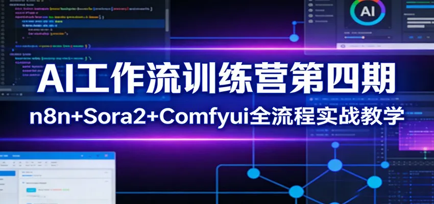 AI工作流训练营第四期：n8n+Sora2+Comfyui全流程实战教学-副业吧
