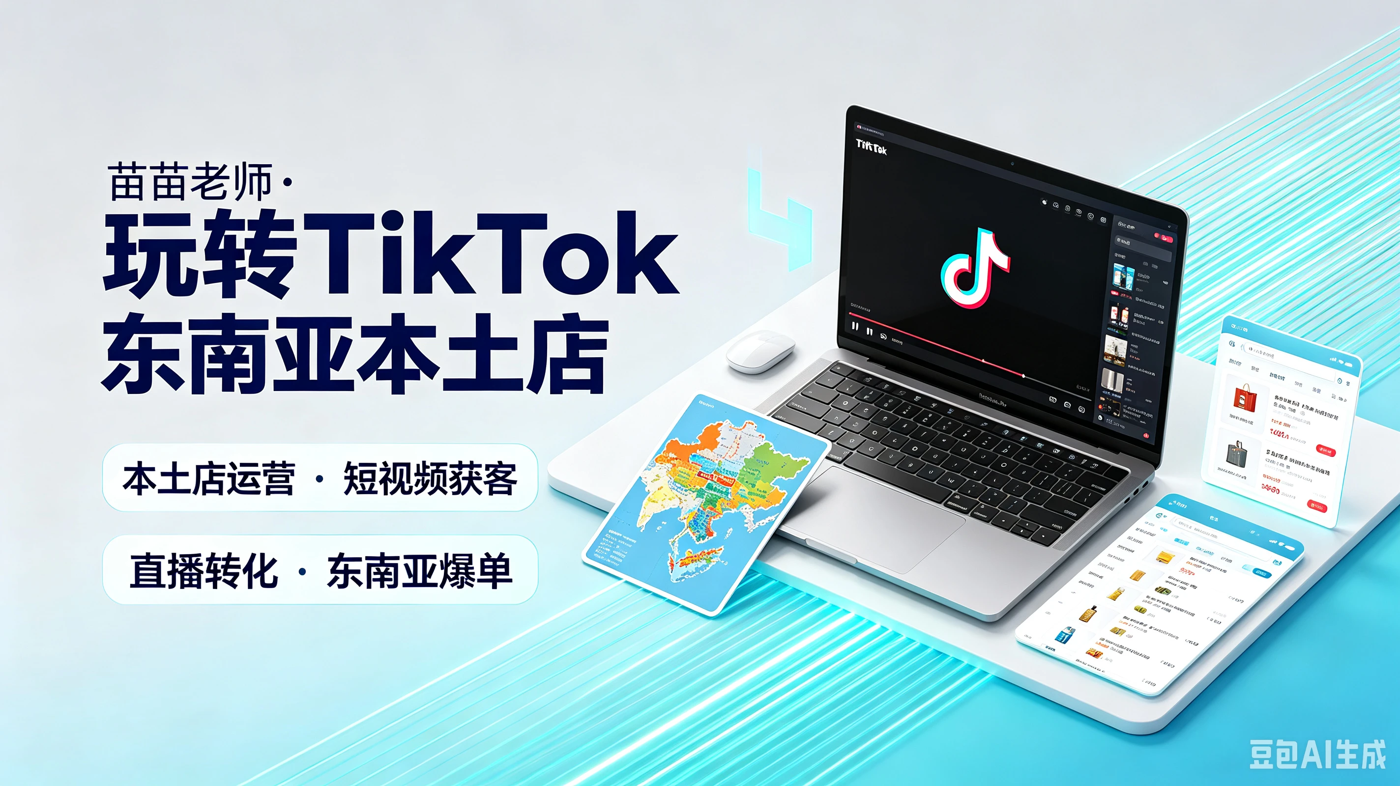 【精】苗苗老师·玩转TikTok东南亚本土店,本土店运营·短视频获客、直播转化·东南亚爆单-副业吧