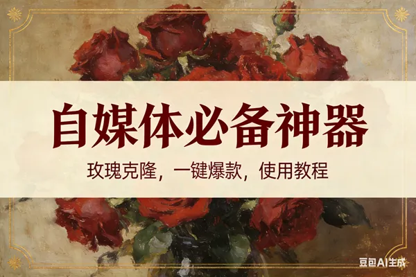 (16940期)玫瑰克隆神器,ai鲁大魔,自媒体必备的软件,一键爆款,详细教程 (16940期)玫瑰克隆神器,ai鲁大魔,自媒体必备的软件,一键爆款,详细教程