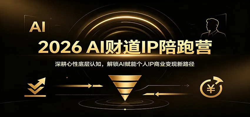 2026 AI财道IP陪跑营：深耕心性底层认知，解锁AI赋能个人IP商业变现新路径-副业吧