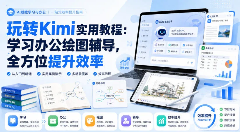 玩转Kimi实用教程:学习办公绘图辅导,全方位提升效率-副业吧