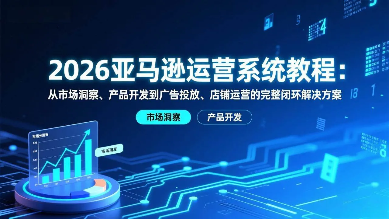 （17208期）2026亚马逊运营系统教程：从市场洞察、产品开发到广告投放、店铺运营的完整闭环解决方案-副业吧