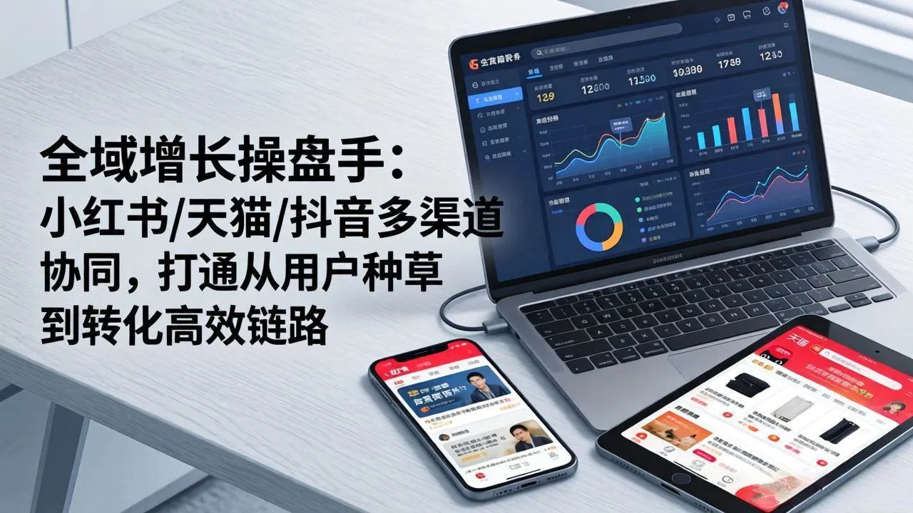 （17605期）全域增长操盘手：小红书/天猫/抖音多渠道协同，打通从用户种草到转化高效链路-副业吧