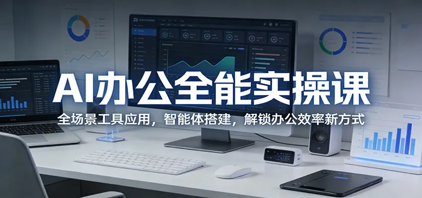 AI办公全能实操课：全场景工具应用，智能体搭建，解锁办公效率新方式-副业吧