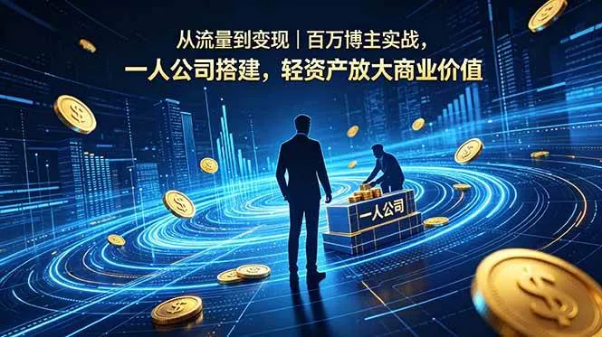 (18645期)从流量到变现|百万博主实战,一人公司搭建,轻资产放大商业价值-副业吧