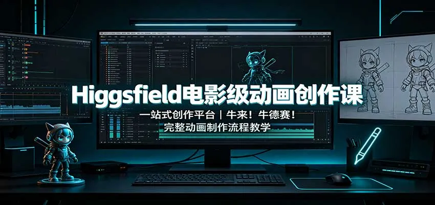 Higgsfield电影级动画创作课:一站式创作平台,牛来!牛德赛!完整动画制作流程教学-副业吧