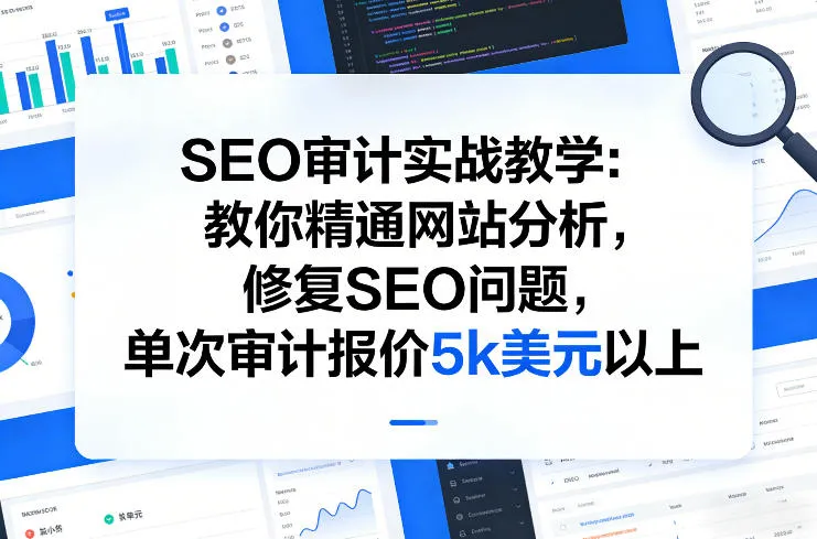 SEO审计实战教学：教你精通网站分析，修复SEO问题，单次审计报价5k美元以上-副业吧