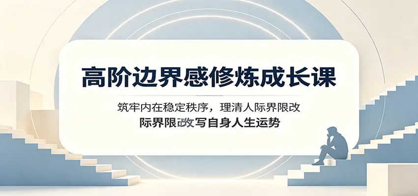 高阶边界感修炼成长课:筑牢内在稳定秩序,理清人际界限改写自身人生运势-副业吧