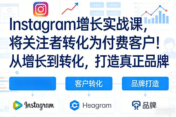 Instagram增长实战课，将关注者转化为付费客户！从增长到转化，打造真正品牌（双语字幕）-副业吧