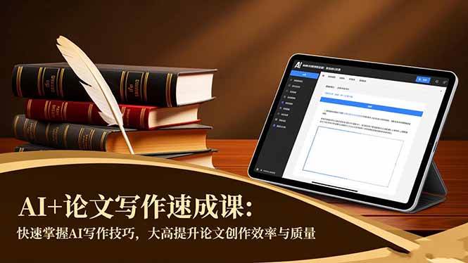 (16568期)AI+论文写作速成课:快速掌握AI写作技巧,大幅提升论文创作效率与质量-副业吧