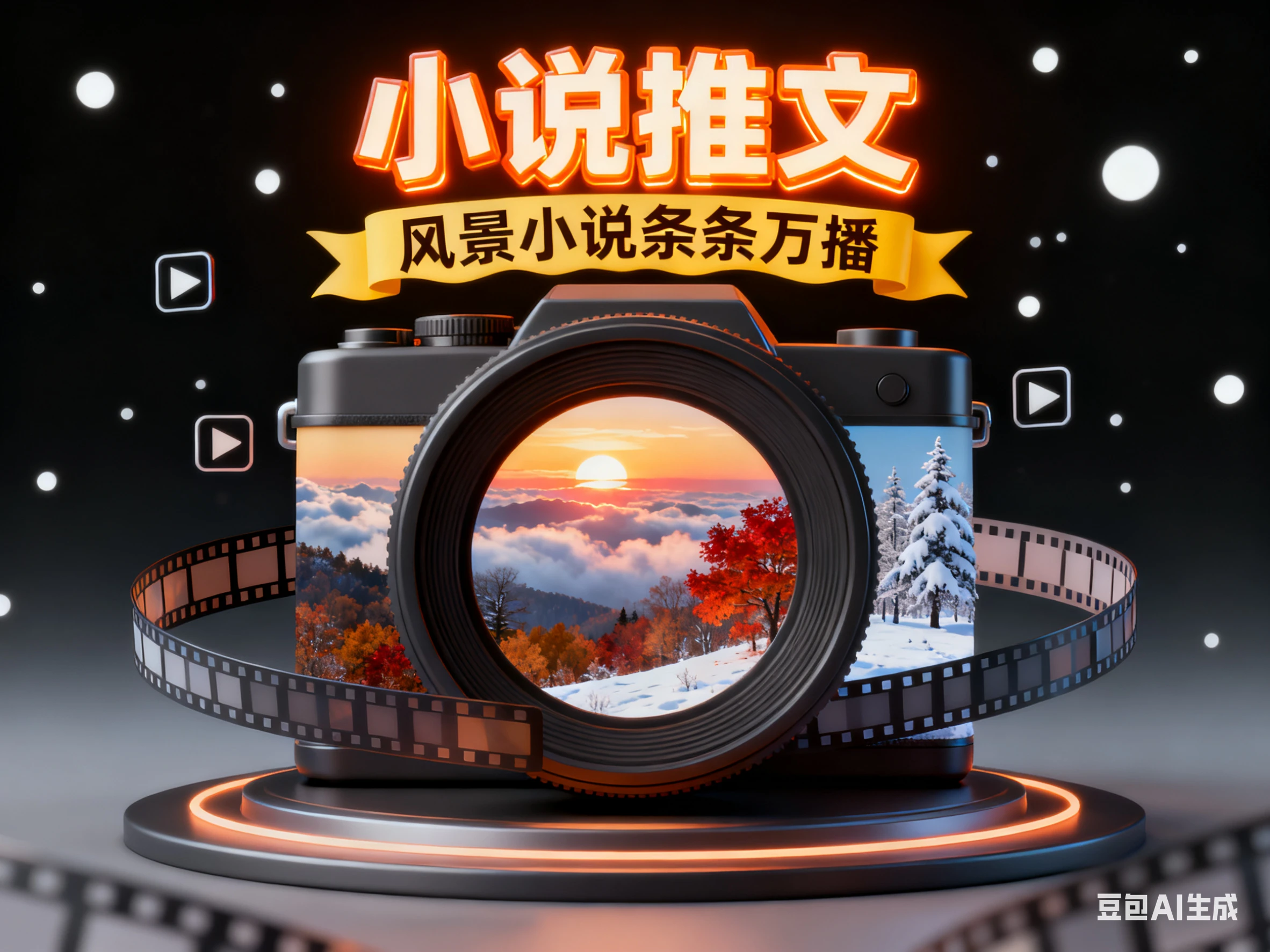 小说推文 风景小说条条万播-副业吧