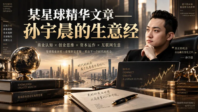 某星球精华文章——孙宇晨的生意经-副业吧