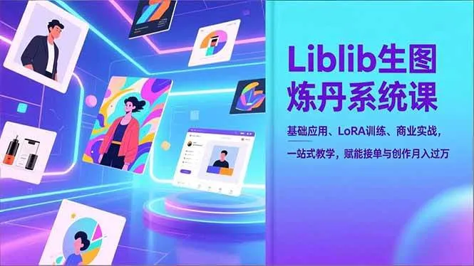 (16949期)Liblib生图炼丹系统课,基础应用、LoRA训练、商业实战,一站式教学,赋能接单与创作月入过万-副业吧