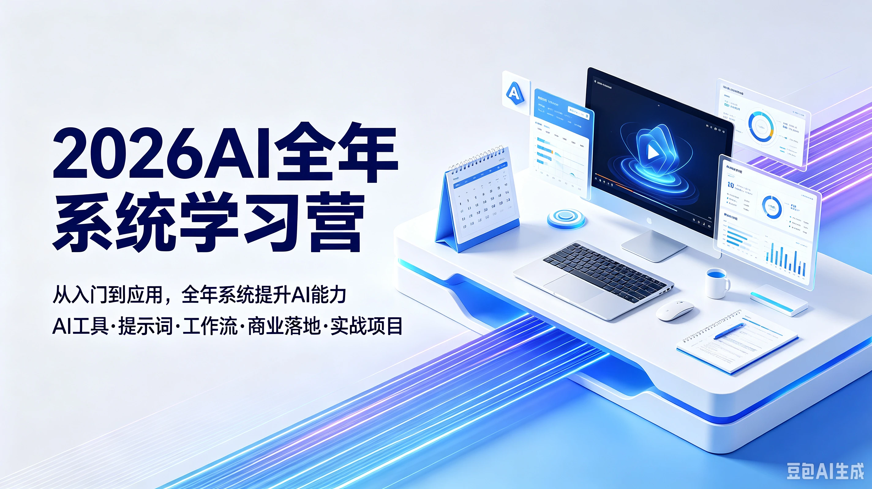 【精】2026AI全年系统学习营从入门到应用,全年系统提升AI能力AI工具·提示词·工作流·商业落地·实战项目-副业吧